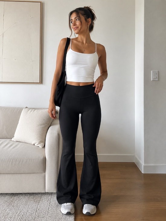 lululemon athletica Pants - Lululemon Align Flared Leggings Black Euro Summer Sz Small